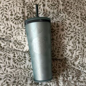 Starbucks Aqua Textured Tumbler with Straw